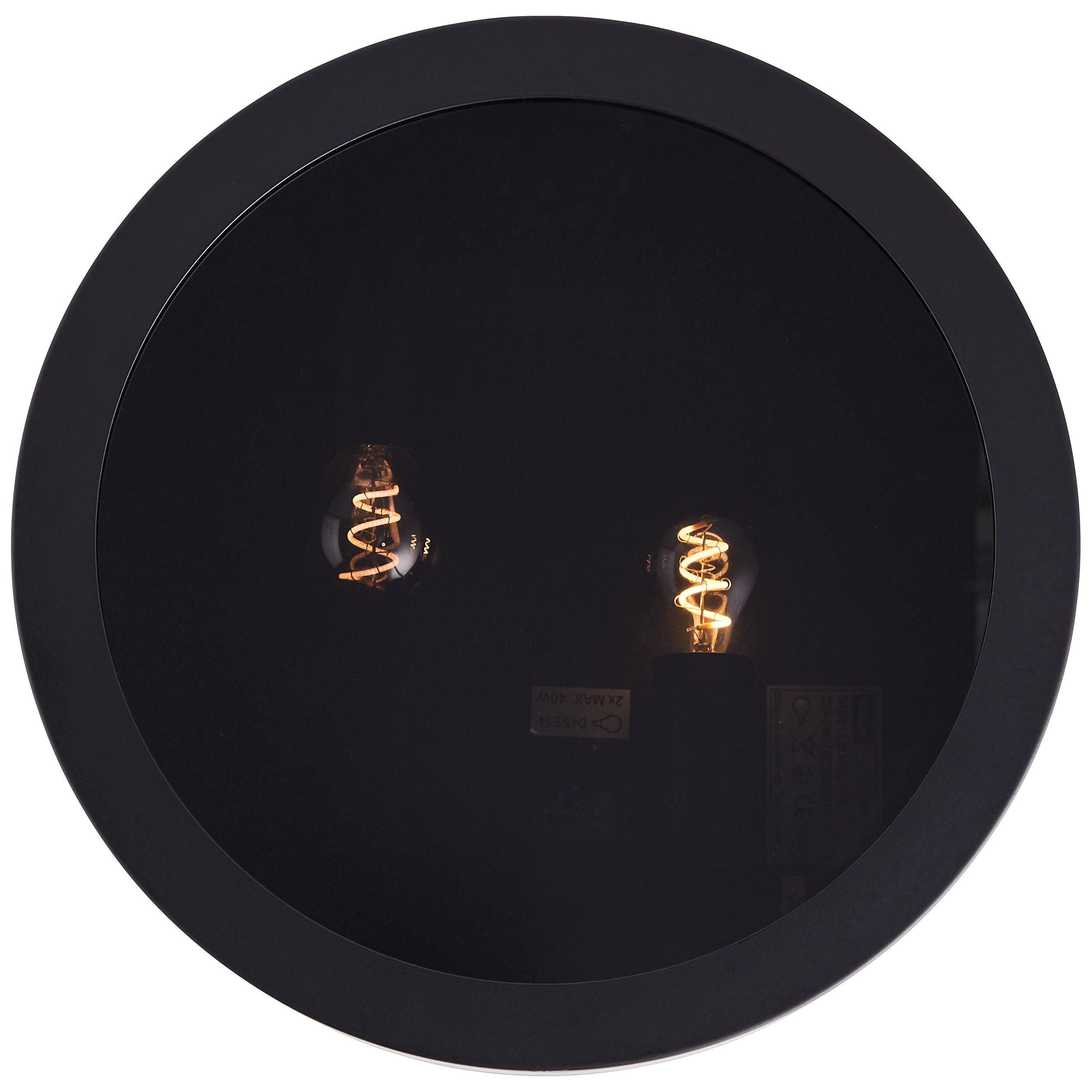Brilliant lampa sufitowa Sandros 31cm czarny/szkło metal/drewno czarny 2x D45, E14, 40 W - 4