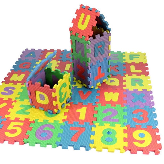 36 Dalles De Sol En Mousse EVA SHATCHI – Pour Gym, Yoga, Salle De Jeux, 60x60x1.1cm