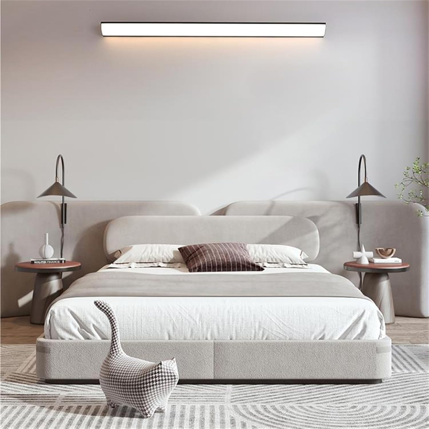Applique murale d'extérieur à LED, longue bande avec détecteur de mouvement, étanche IP65, en aluminium et acrylique (60 cm) - 7