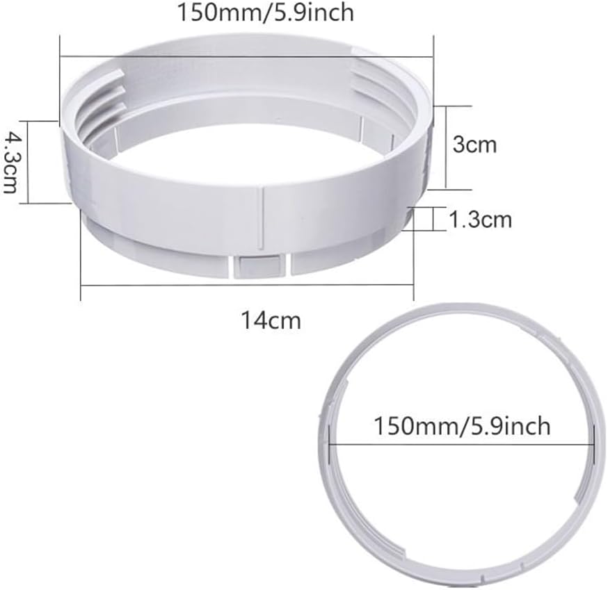 15 cm Coupleur de tuyau d'échappement portable de pour climatiseur - Adaptateur de fenêtre - Connecteur de tube - Accessoires de climatisation mobile - 3
