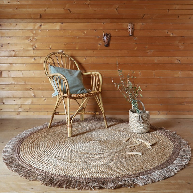 Tapis Rond Jute avec franges D140cm Thar - 4