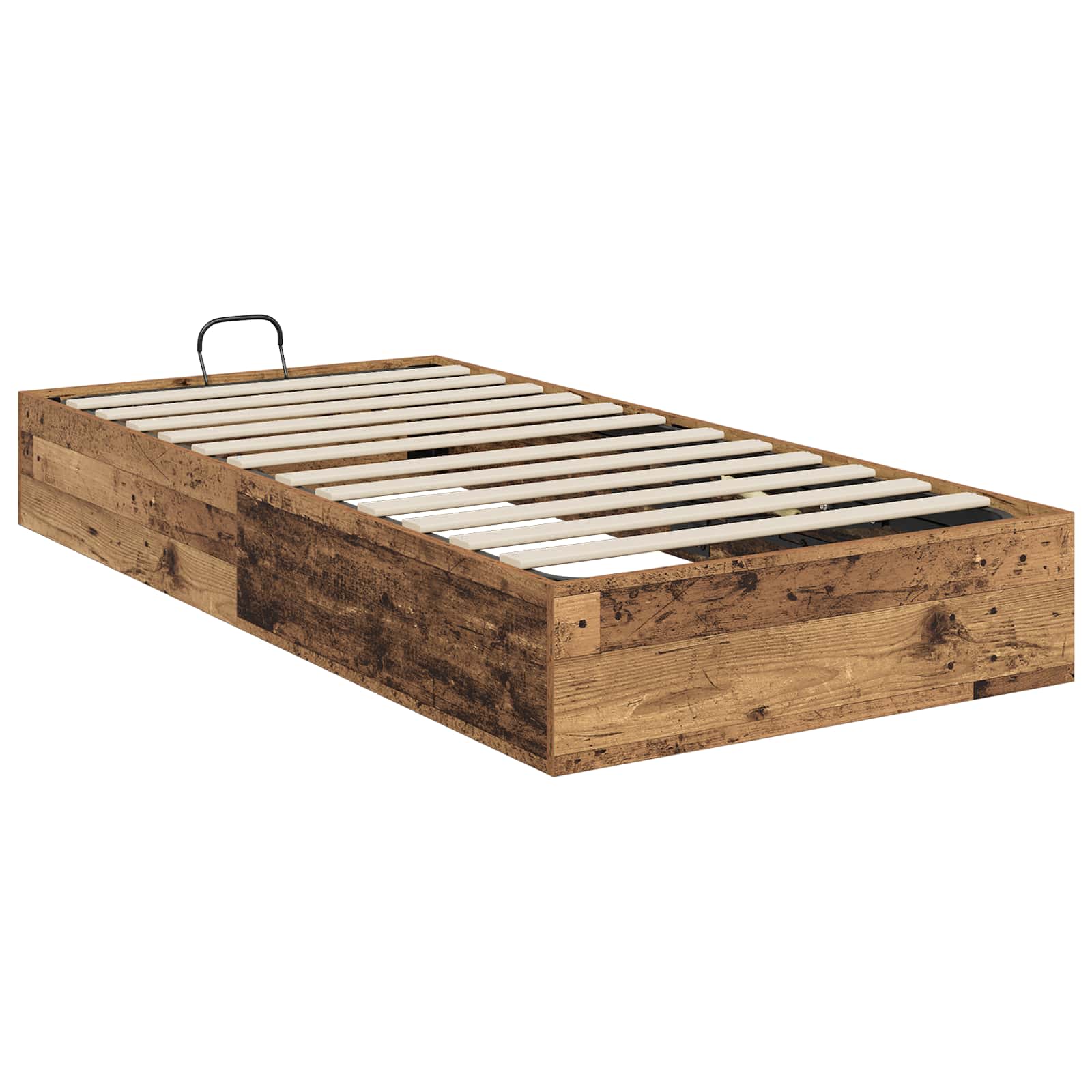 Cadre de lit ottoman avec rangement bois ancien 203 x 90 x 25 cm - 7