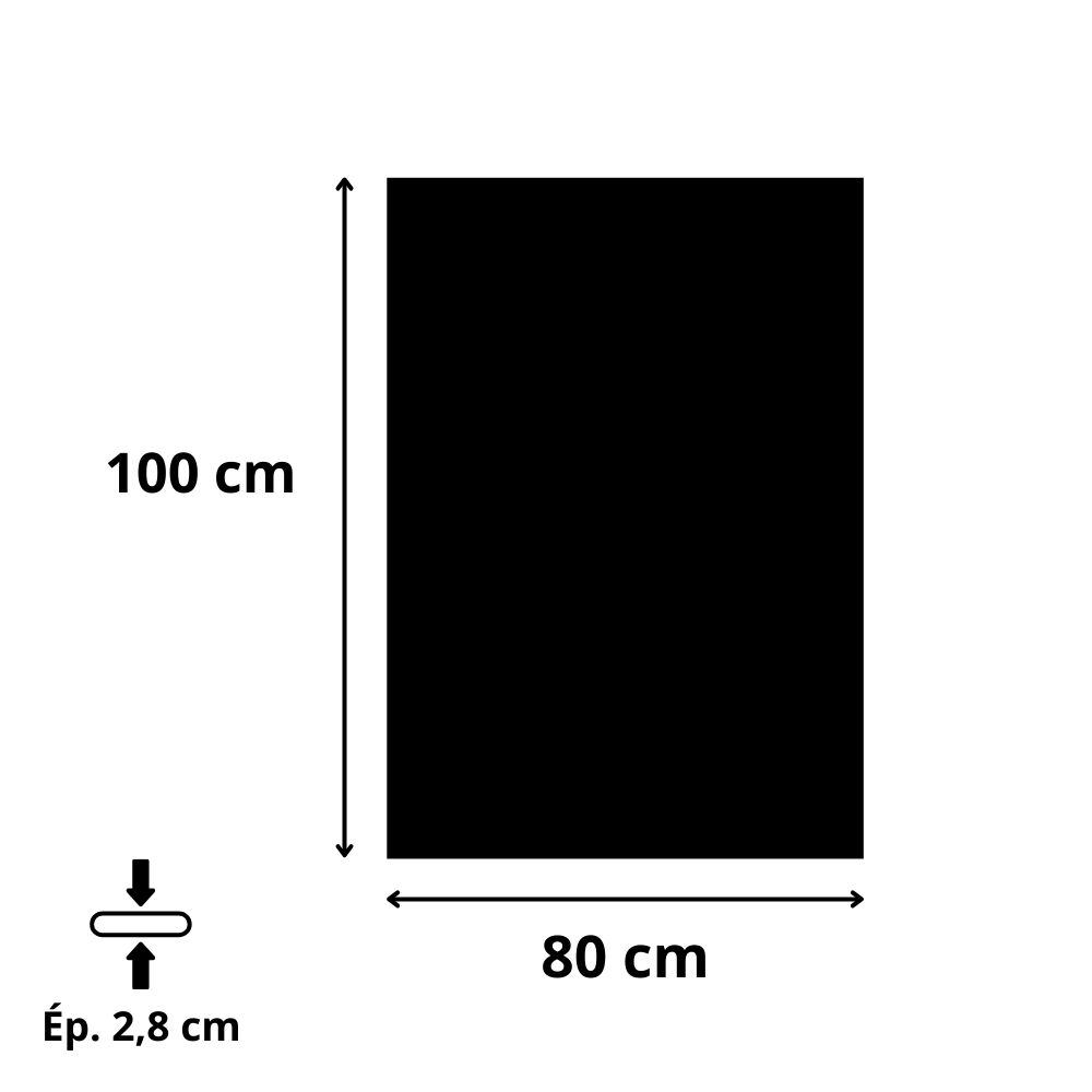 Plaque de protection murale noire en acier isolant Torvak l.80 x H.100 cm Edilinox - 2