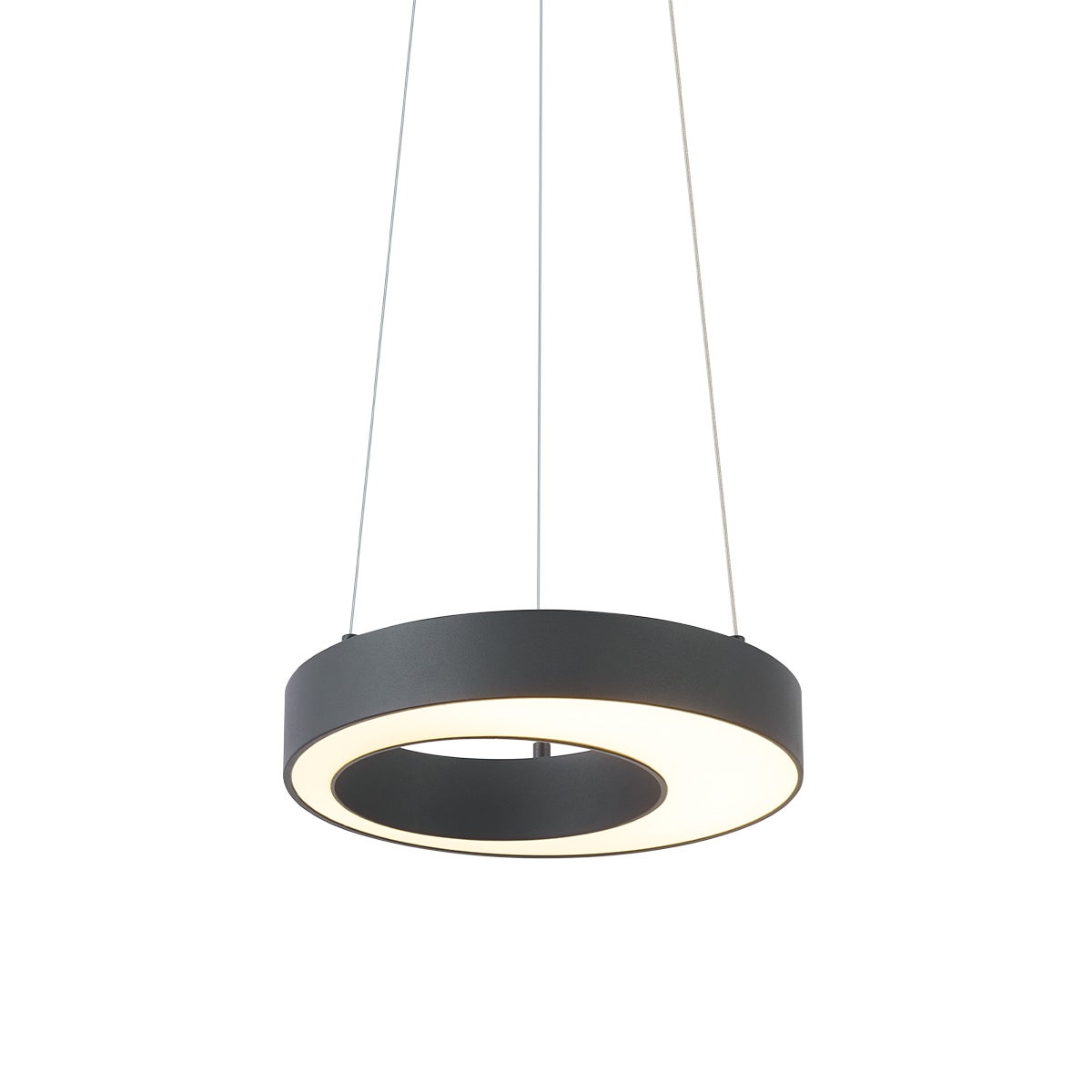 Qazqa nowoczesny lampa wisząca - Organici - czarny, okrągły, led zintegrowana 28w zestawie, Integrated led, 3000k, ciepła biel