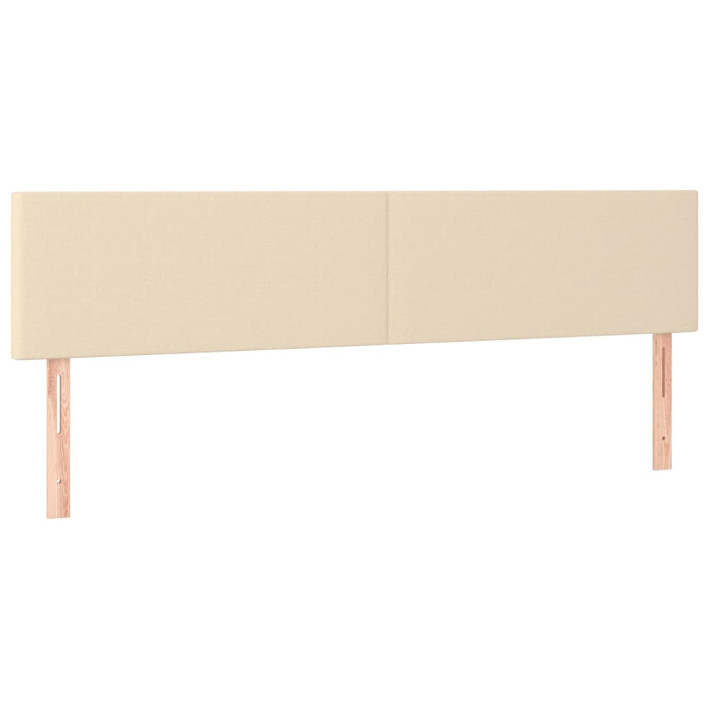 vidaXL 2 pz Crema 100x5x78/88 cm in Tessuto Testiera 100cm