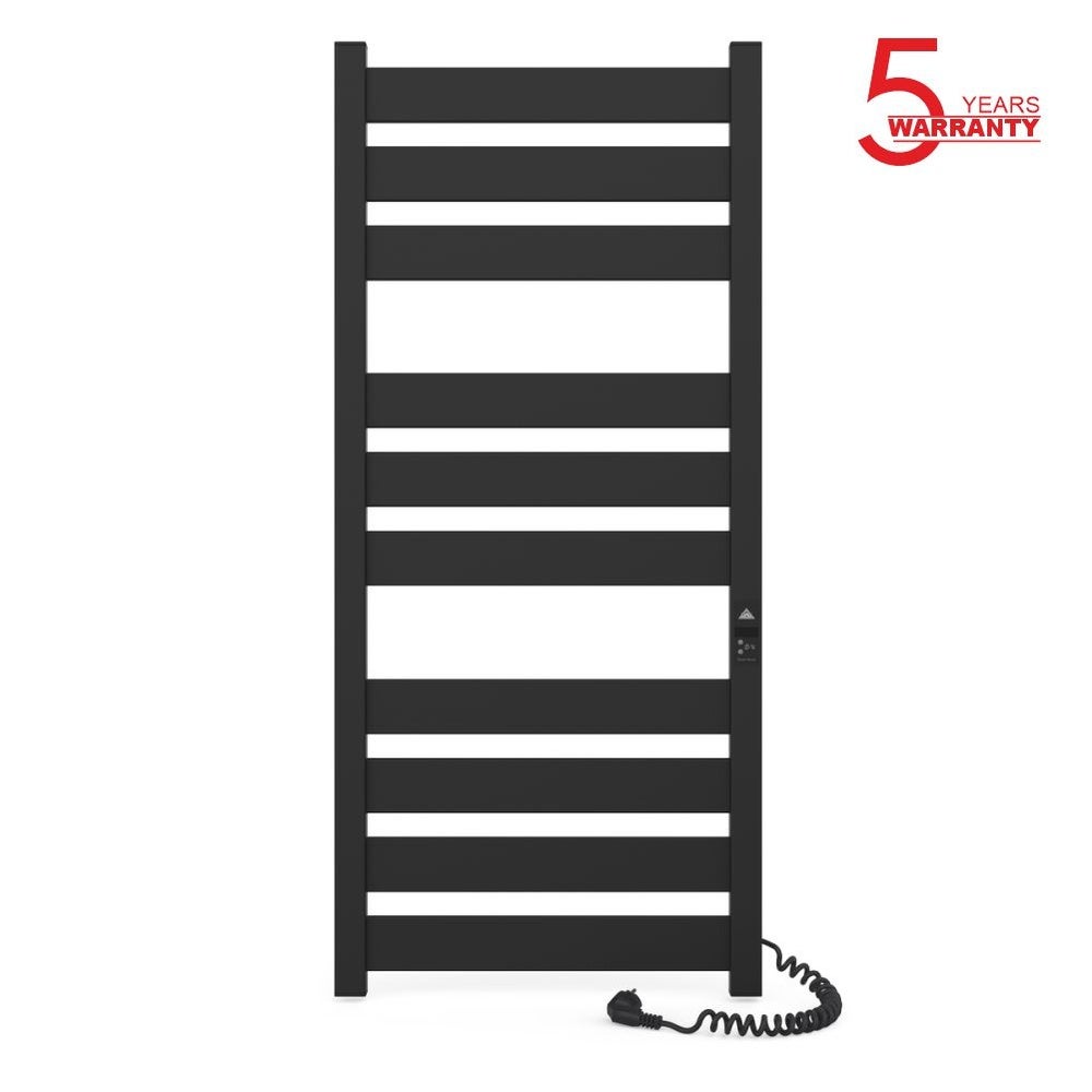 Grzejnik łazienkowy elektryczny GEFEST PREMIUM 500x1200 z minutnikiem ECO, 380W, Czarny