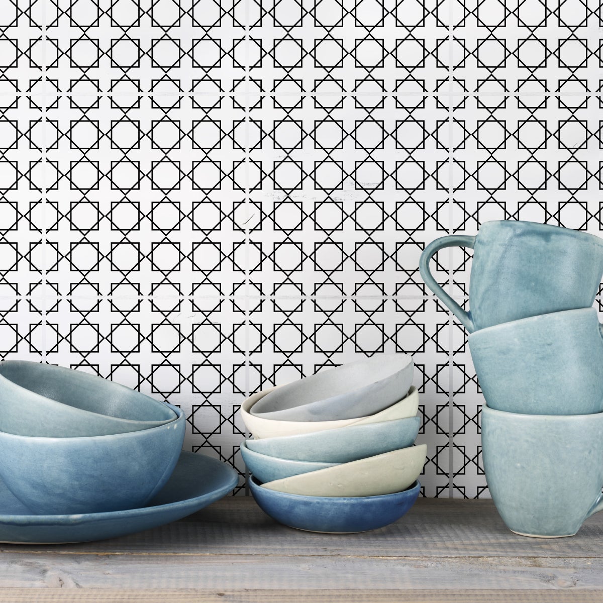 9 adesivi piastrelle di cemento orientale Marrakech - Sticker adesivo - adesivi murali - 9stickers15x15cm - 3