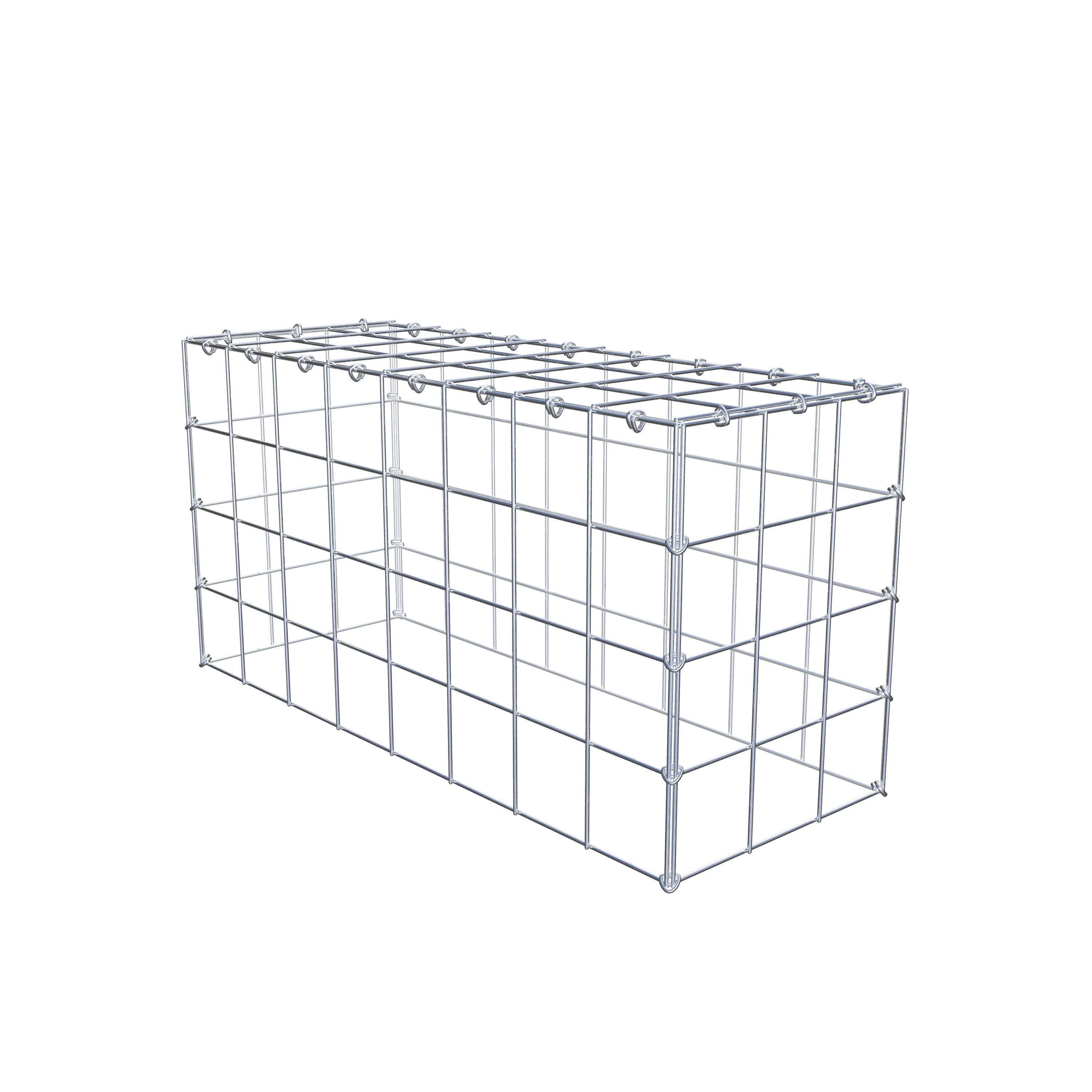 Gavión para apilar en acero galvanizado 80x40x30cm (LxAxP), malla 10 x 10cm, Anillo en C, sin rejilla inferior - 7