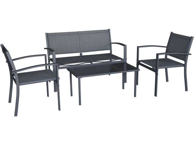 Conjunto de muebles de jardín de metal 