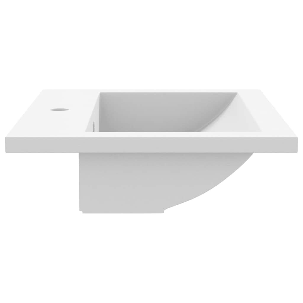 Lavatório de granito 600x450x120 mm branco vidaXL - 6