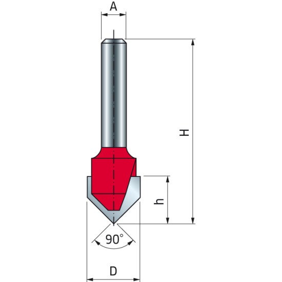 Mèche Droite Freud 2 Tranchants Ø8 Mm H19/52 Queue 8 Mm – Fraise Haute Précision Pour Bois, Qualité Pro