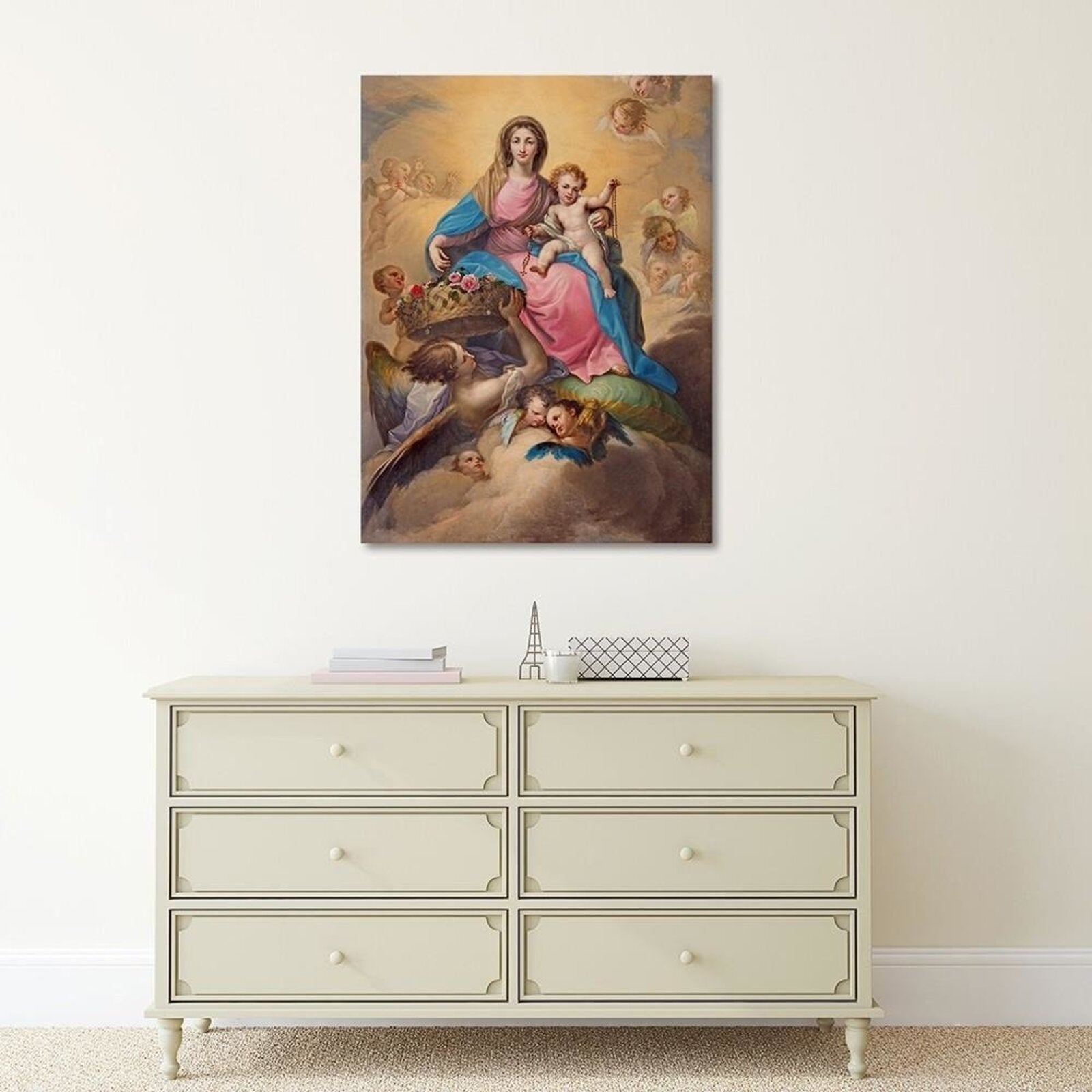 Tableau vierge à l'enfant avec des anges segovie - 40 x 60 cm - 5