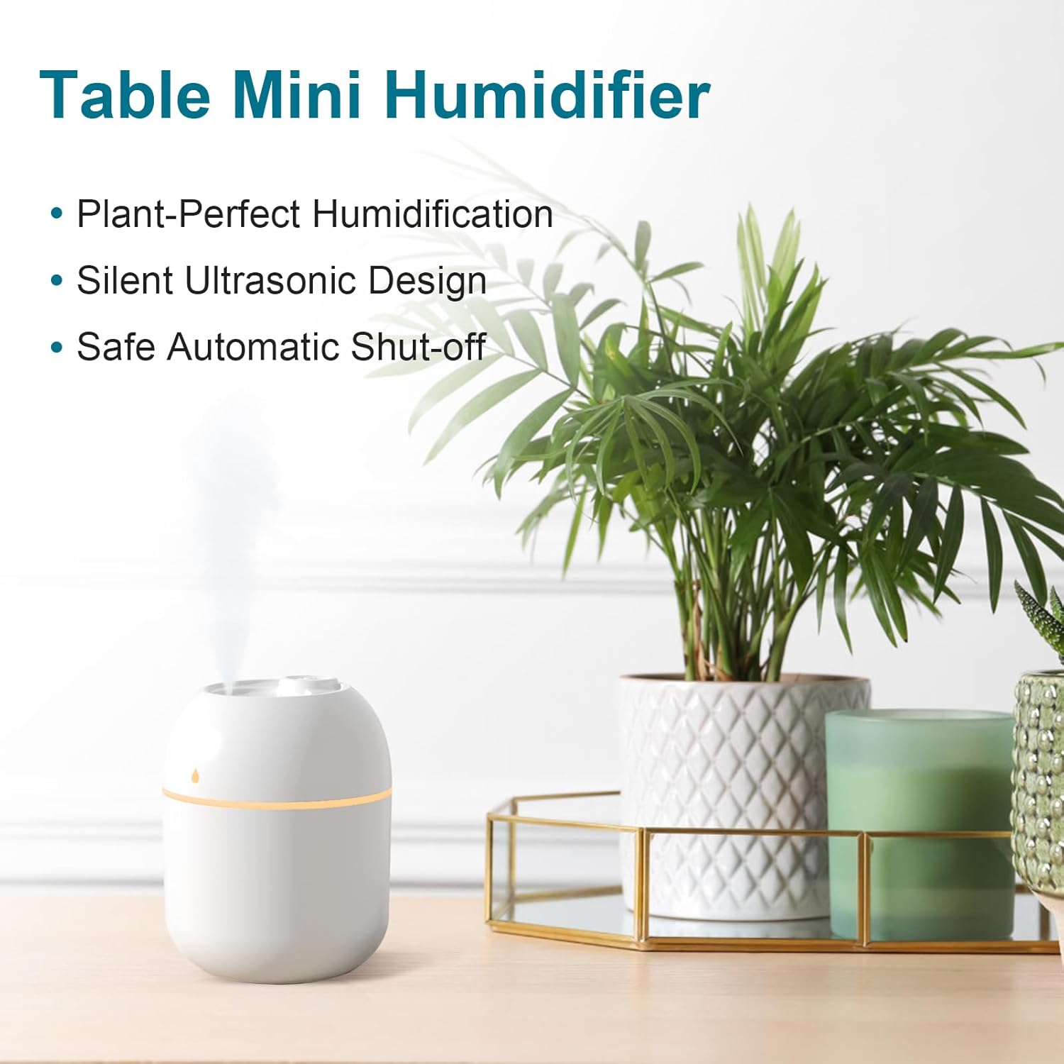 Mini Humidificateur Rechargeable USB, Purificateur D'air Pour Chambre Et Bureau Blanc 700 Ml 97270593