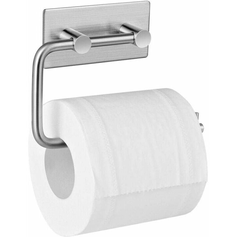 Uchwyt na papier toaletowy wykonany ze stali nierdzewnej, samoprzylepny, nie wymaga wiercenia.