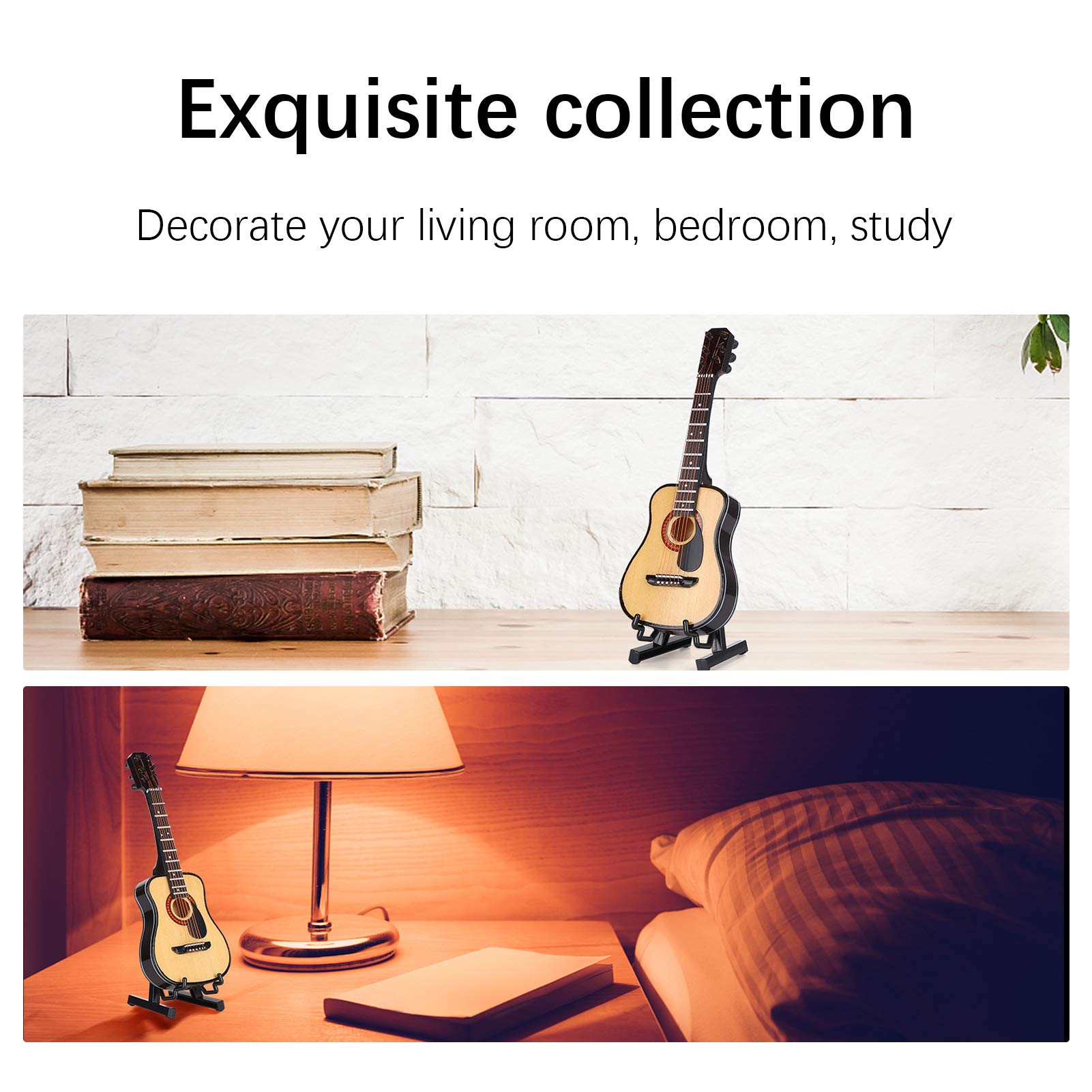 EJ.life Guitare Miniature Modèle De Guitare Classique Acoustique Miniature Mini Guitare En Bois