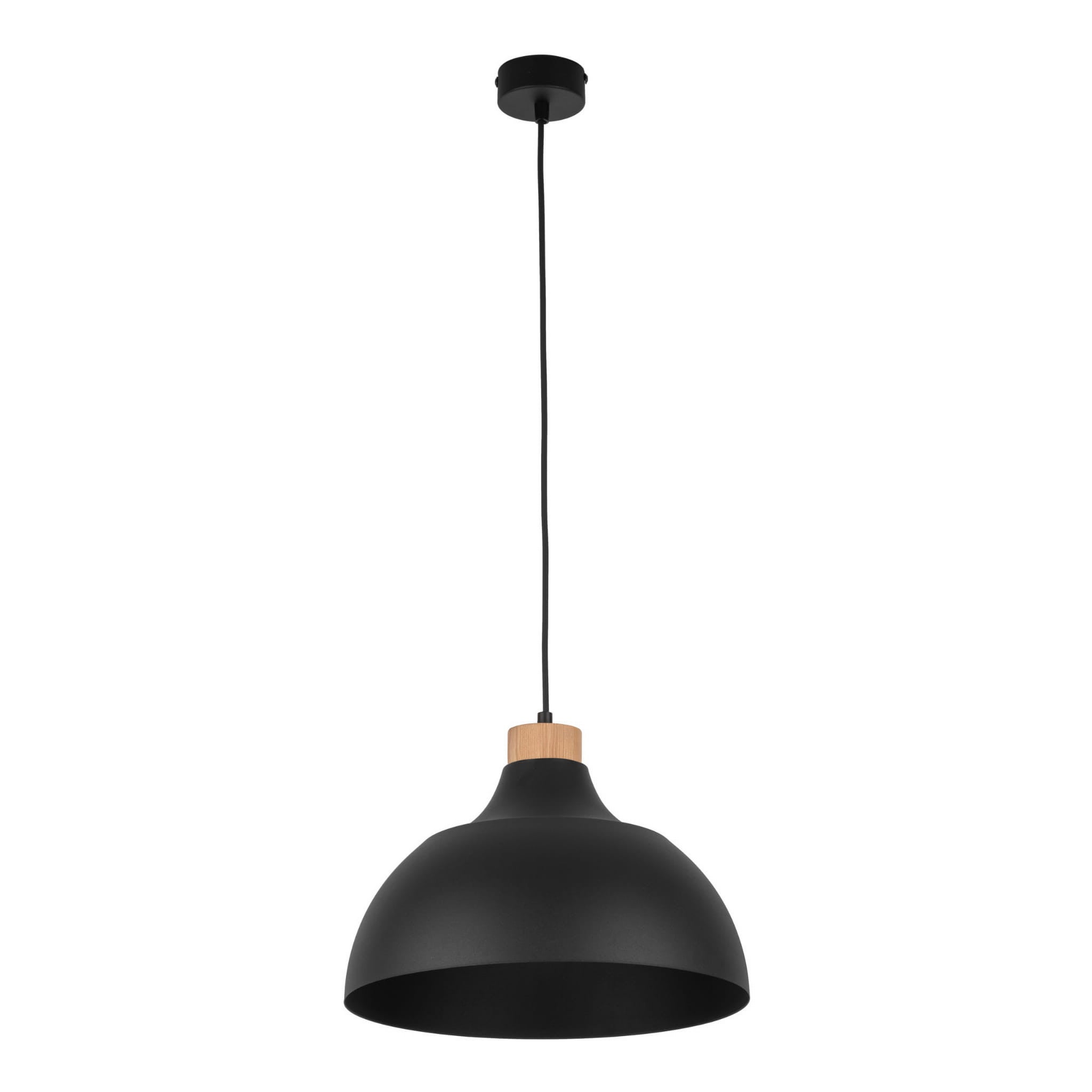 Lampa wisząca Cap czarna-jasne drewno 1xE27x15W wym: 170 x 34 x 34 cm metal TK Lighting