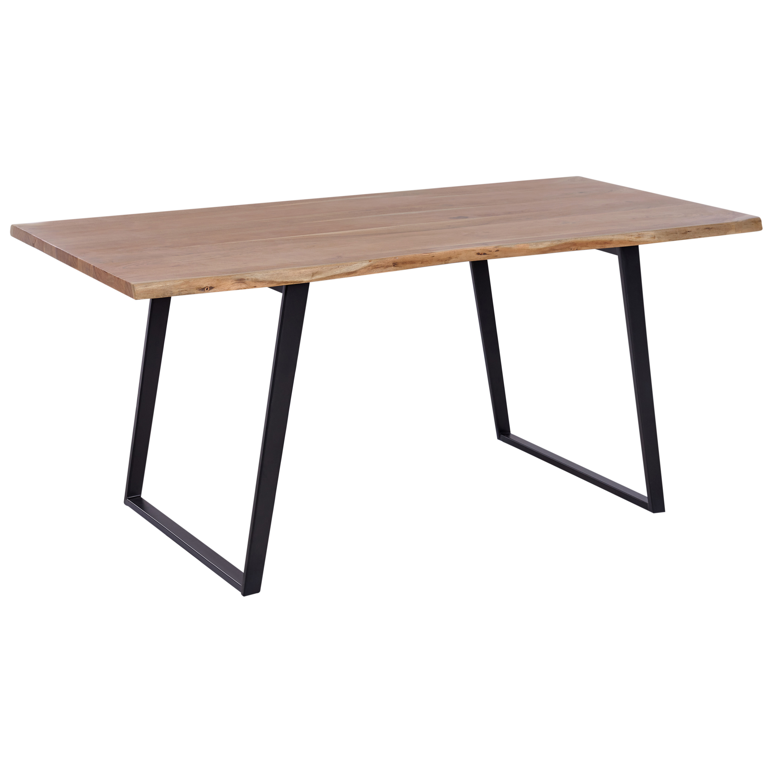 IDMarket - DAKOTA Tavolo Da Pranzo Industriale 160 Cm, Per 6 Persone, Con Gambe A U In Metallo Nero