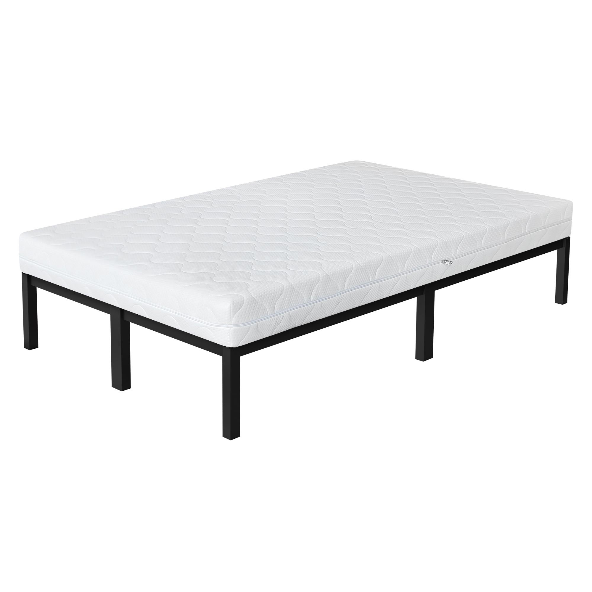 Metalowe łóżko Stelaż łóżka Łóżko do sypialni Stalowe z listwami materacowymi 120x200 cm