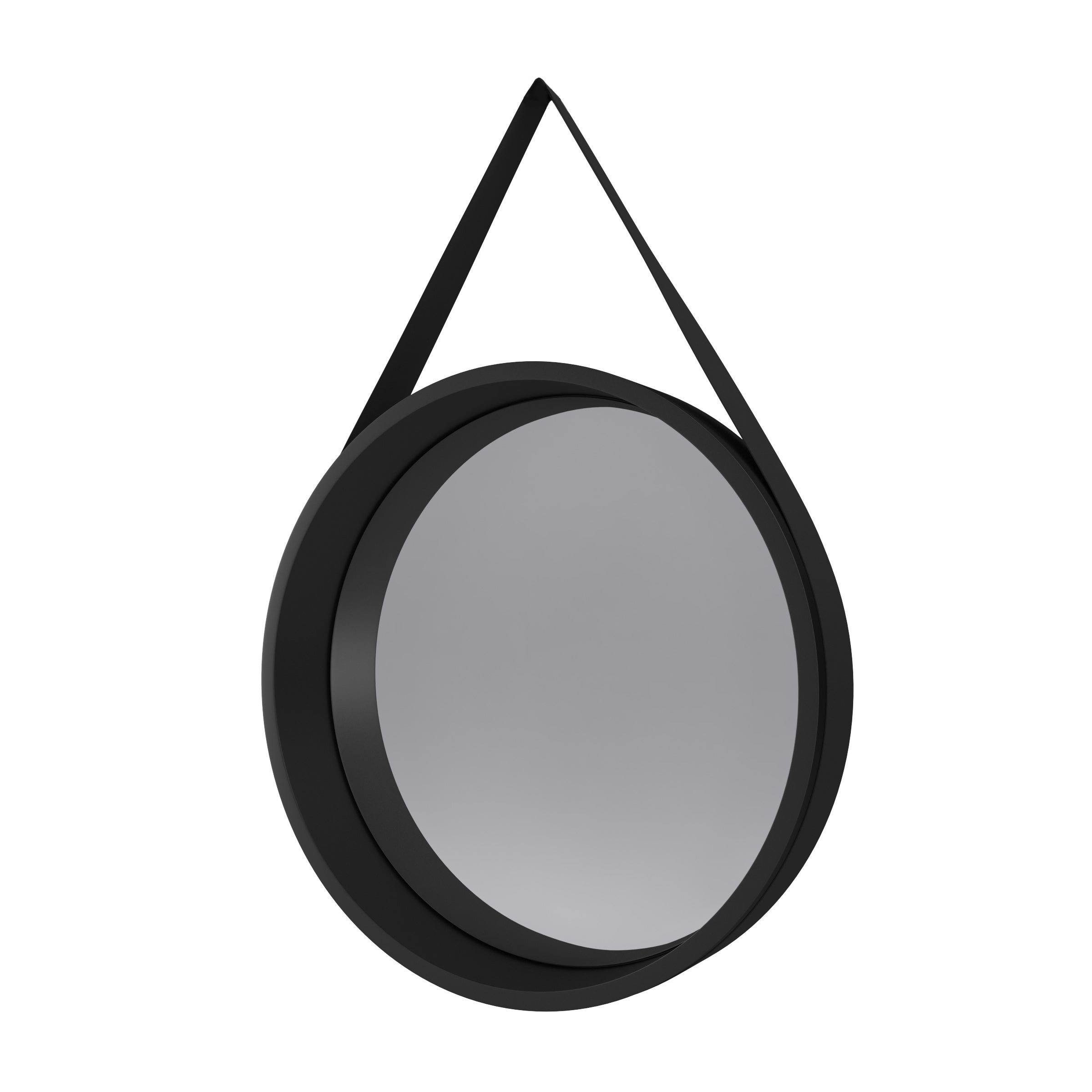 Miroir salle de bain Rond type Barbier - Noir - Diamètre 50 cm - 3