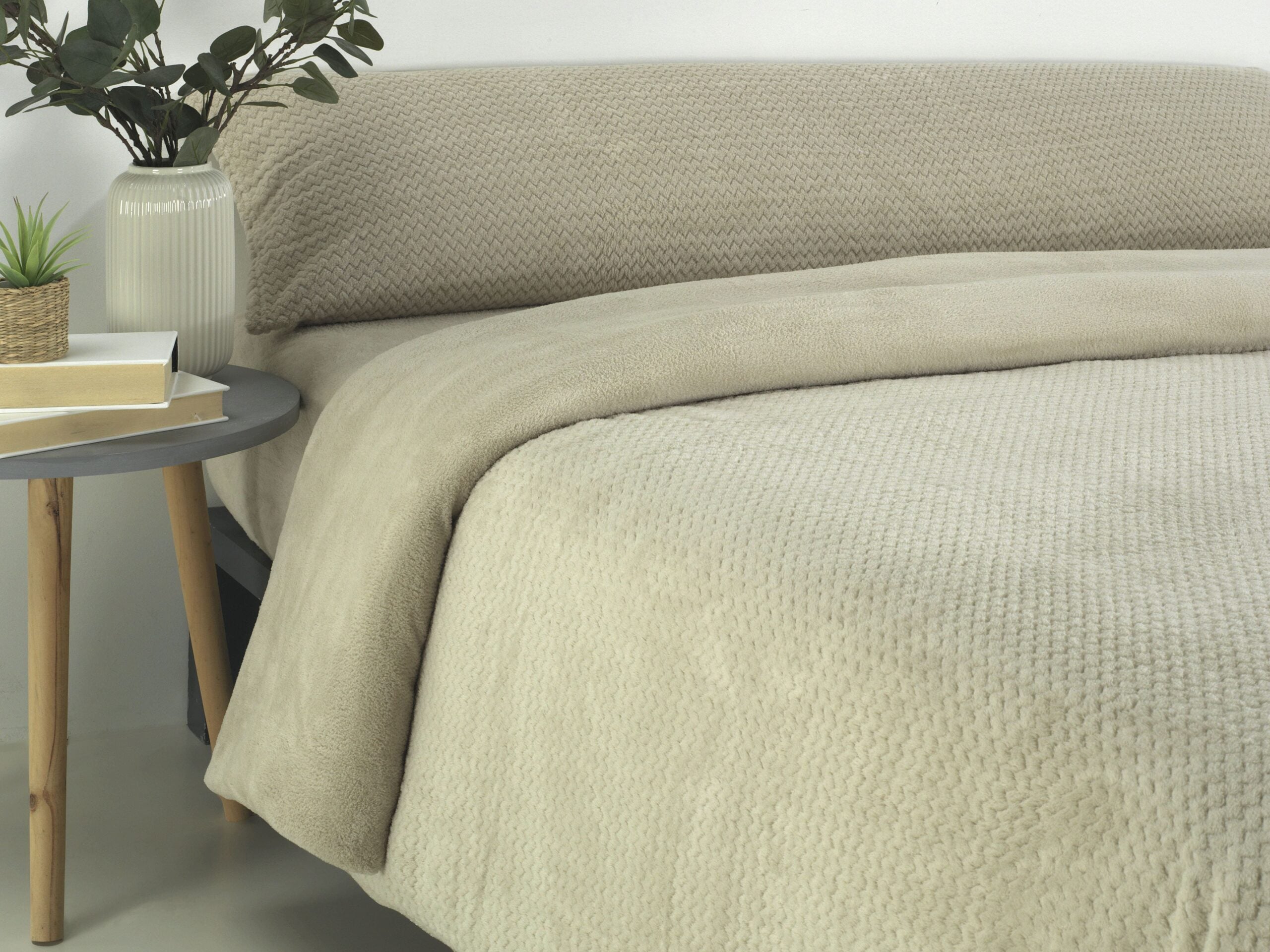 Funda Nórdica Coralina Lisa Beige Cama 150cm (240x220cm) Donegal Collections - 2