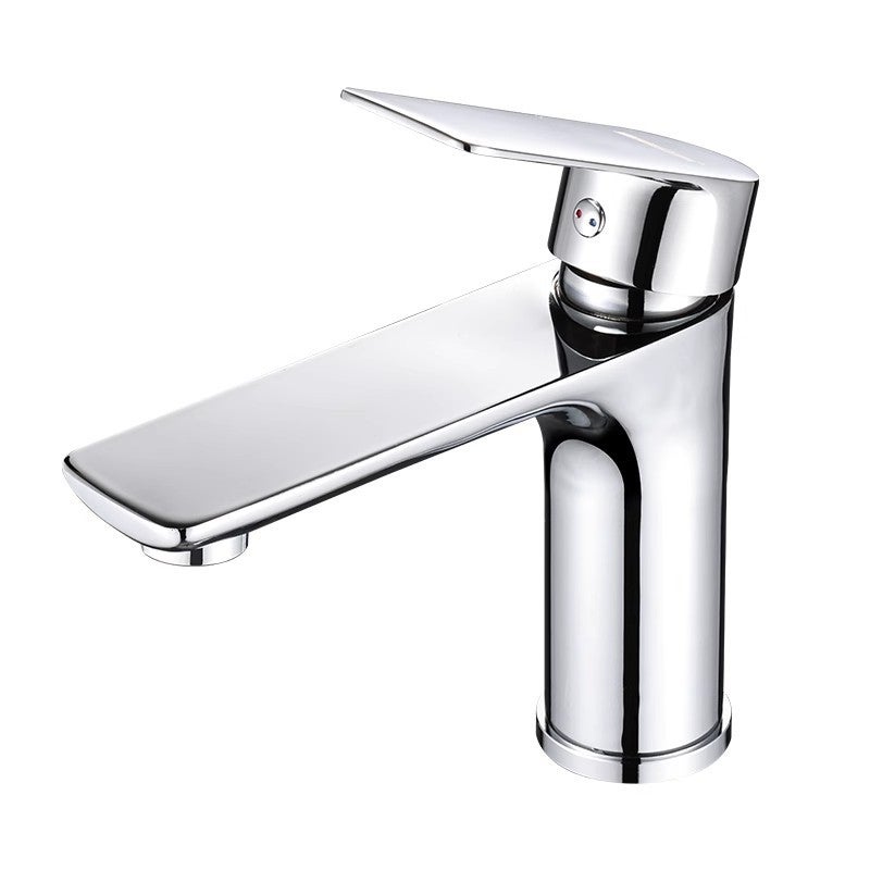 Jednouchwytowa bateria umywalkowa z chromowanego mosiądzu - Bateria odporna na odciski palców, łatwa instalacja i oszczędność wody, m