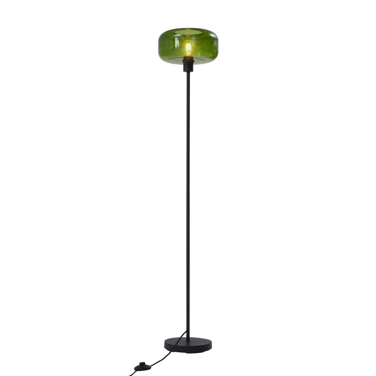 Qazqa rétro lampadaire - Bizle - noir, rond, max. 15w, e27, 146cm, idéal pour le salon - 6