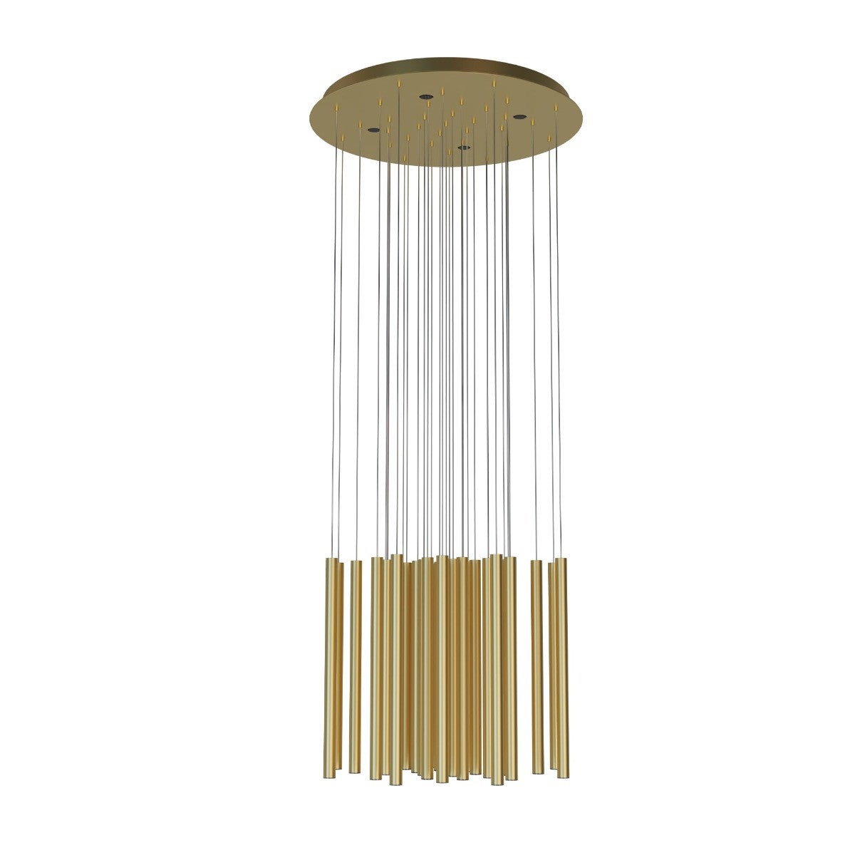 Lampa wisząca ORGANIC LED 33x1W i 4x3W Ciepła biel 2200lm złoty szczotkowany wym: 180 x 62 x 62 cm Maxlight