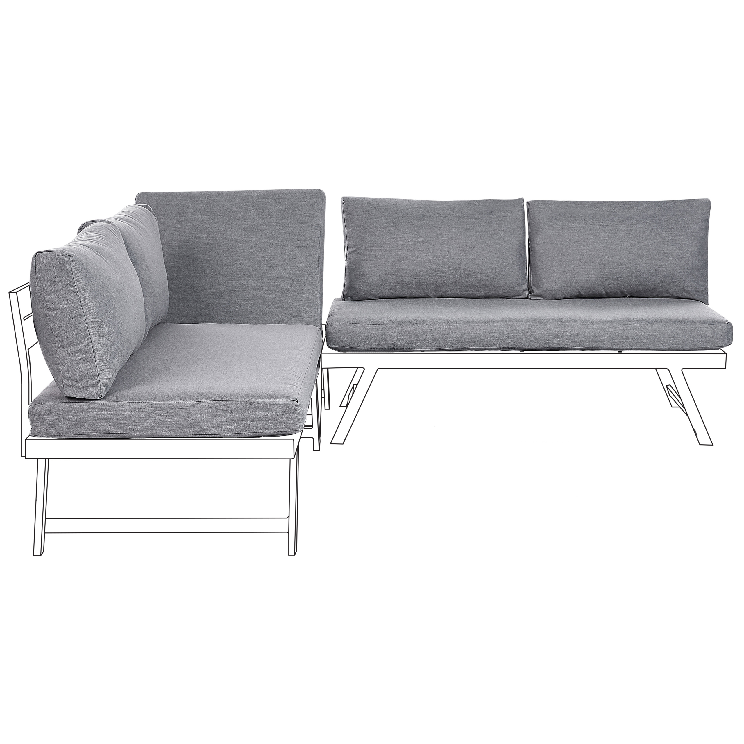 Set de fețe de perne pentru exterior COCCORINO Gri închis