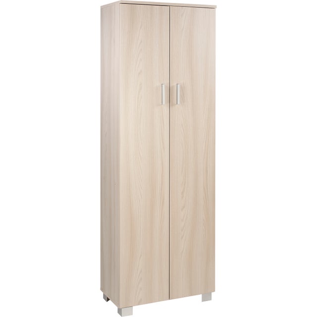 Armadio 2 ante 6 ripiani h 178 cm colore Olmo Chiaro