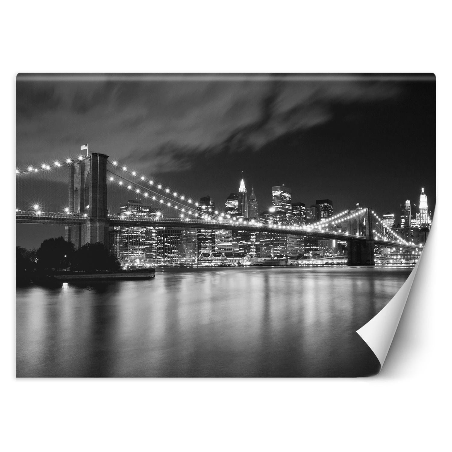 Fototapeta, Most Brookliński nocą Nowy Jork 400x280