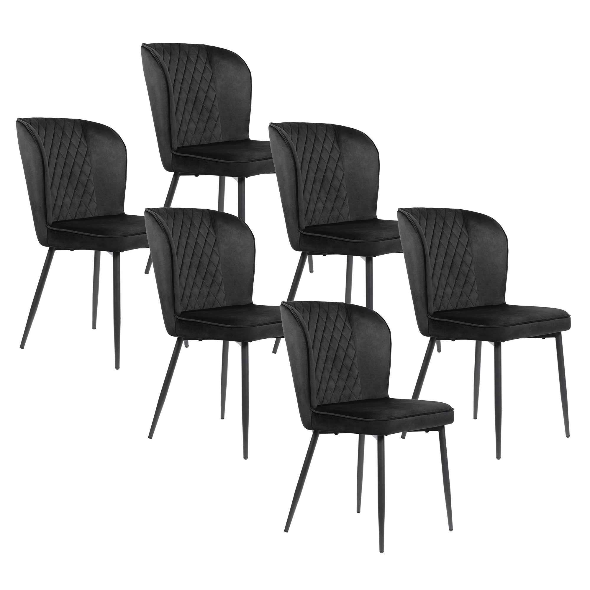 LEWE Lot de 4 Chaise de Salle à Manger Pivotante, Chaise de Cuisine avec Accoudoirs, Dossier
