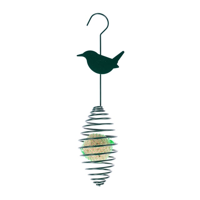 Comedouro para pássaros suspenso oval Homescapes com bola de gordura - Chickadee