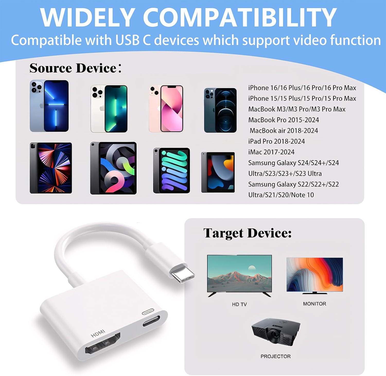Cavo Carplay Per IPhone 15 Da USB A A USB C 1m - Adattatore Ricarica Veloce E Sincronizzazione Dati Per Auto - 6