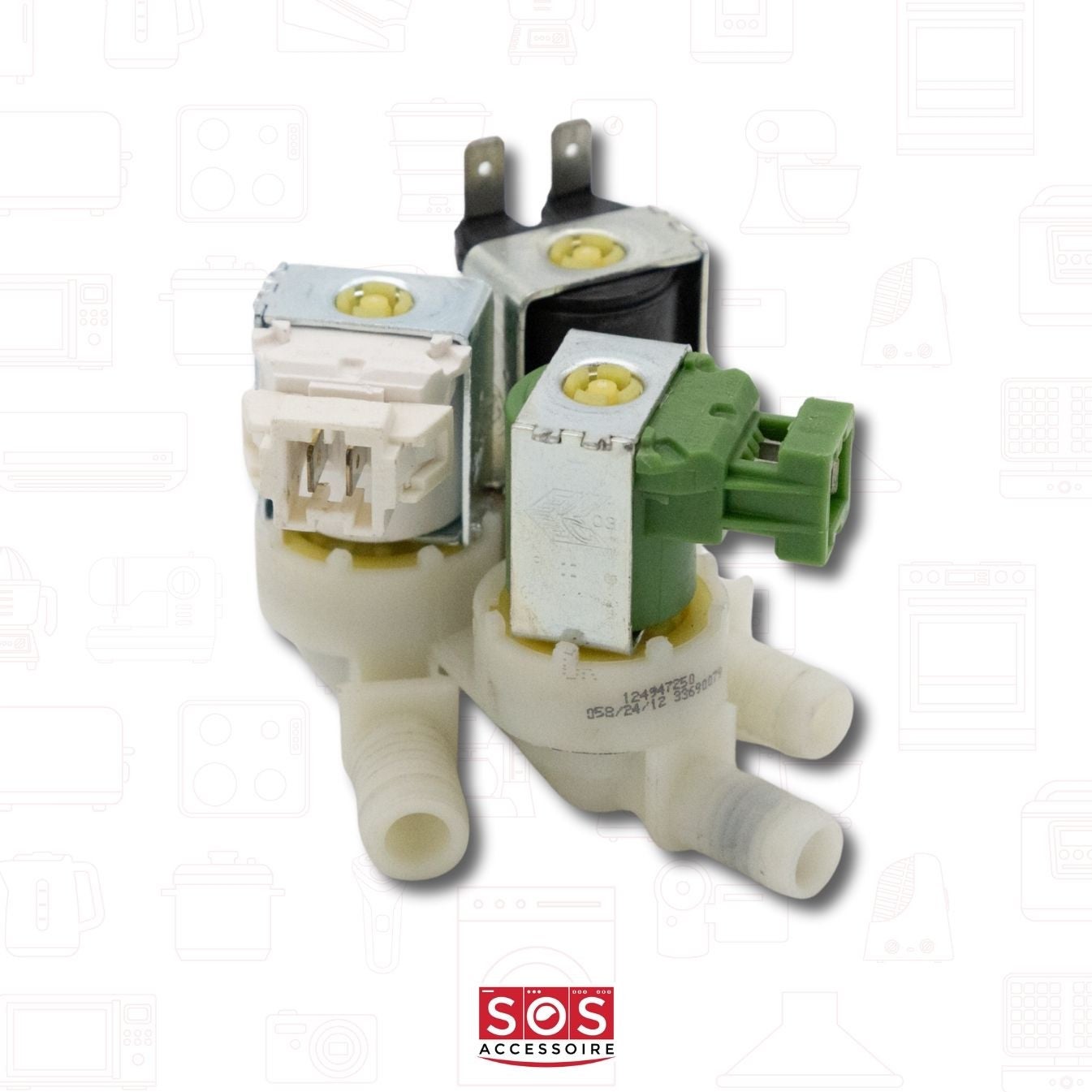 Électrovanne pour Lave-linge ARTHUR MARTIN ELECTROLUX FAURE 3 voies 1249472059 - 3