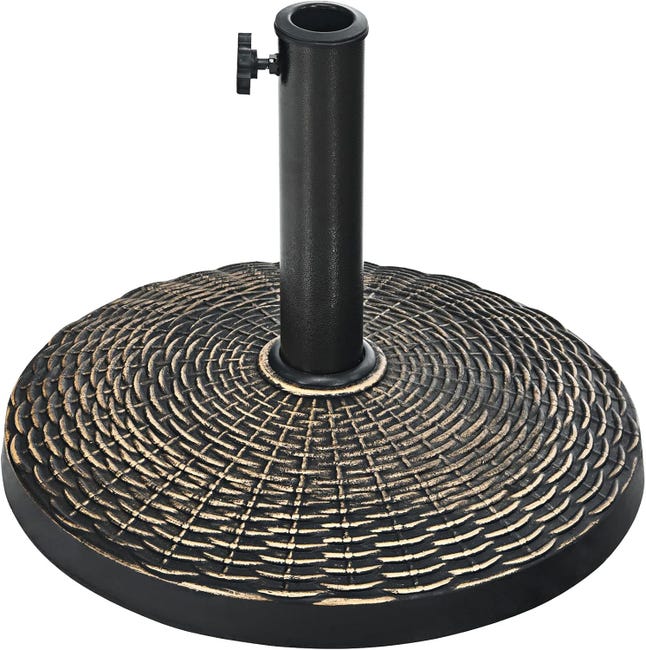 Pied Parasol Résine Pied Parasol Relaxdays Noir Et Or - Support Mât 35-50mm - Résine Synthétique 8,66kg Parasol Demi Lune Pied Parasol Résine Pied Parasol Relaxdays Noir Et Or - Support Mât 35-50mm - Résine Synthétique 8,66kg Parasol Demi Lune