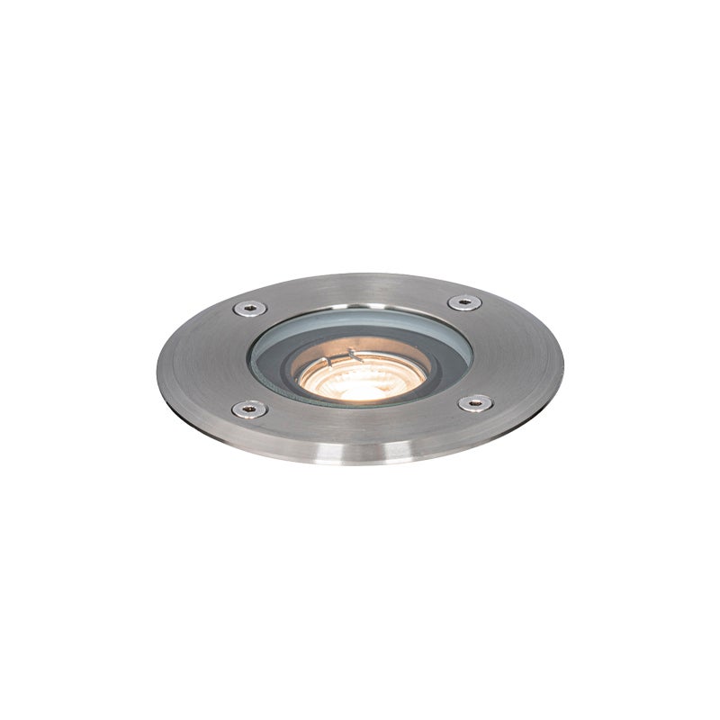 Qazqa nowoczesny reflektor gruntowy wewnętrzny/zewnętrzny do ogród - Delux - stal, max. 20w, kompatybilny z żarówką LED, gu10