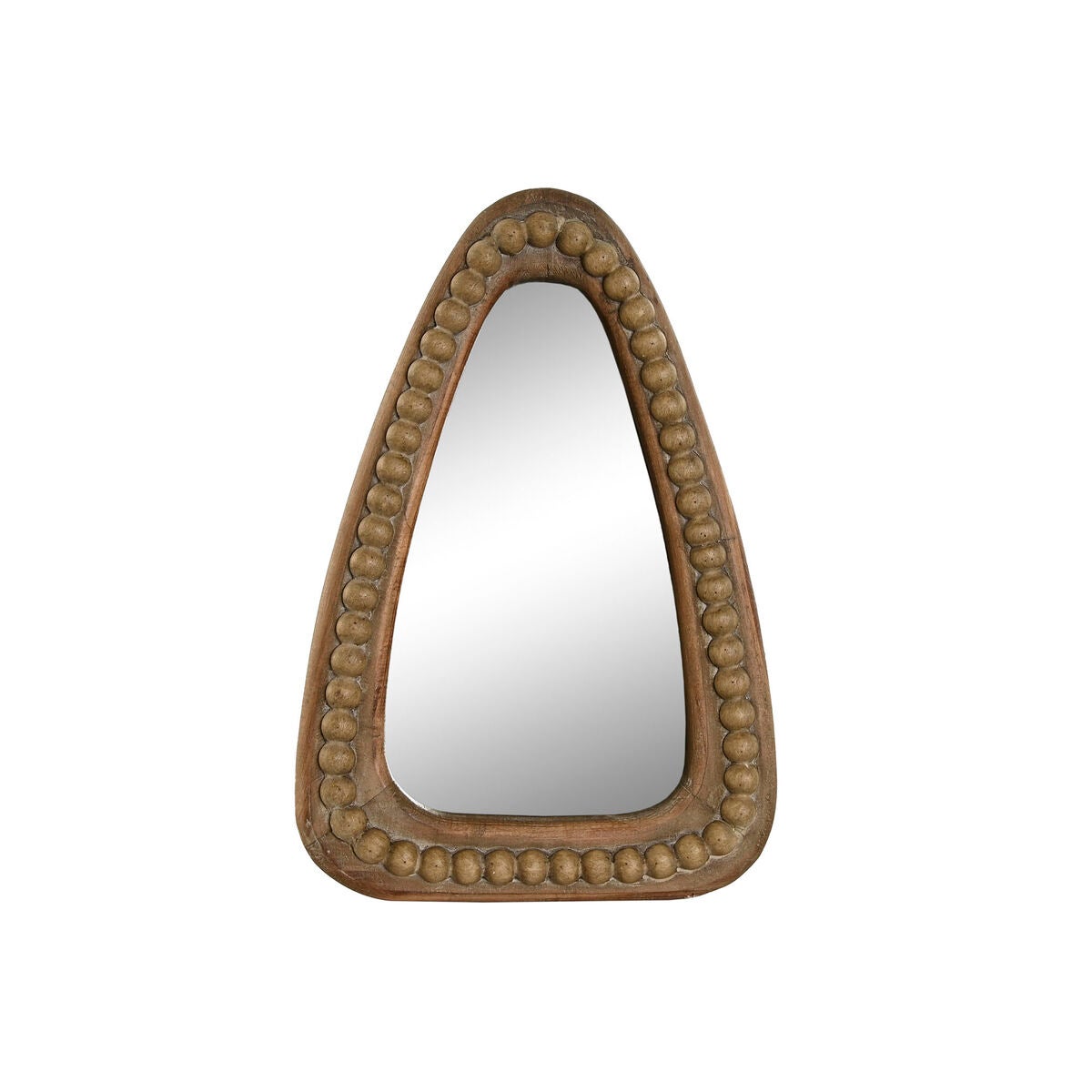 Espejo de pared home esprit marrón madera colonial bolas 24 x 4 x 35 cm