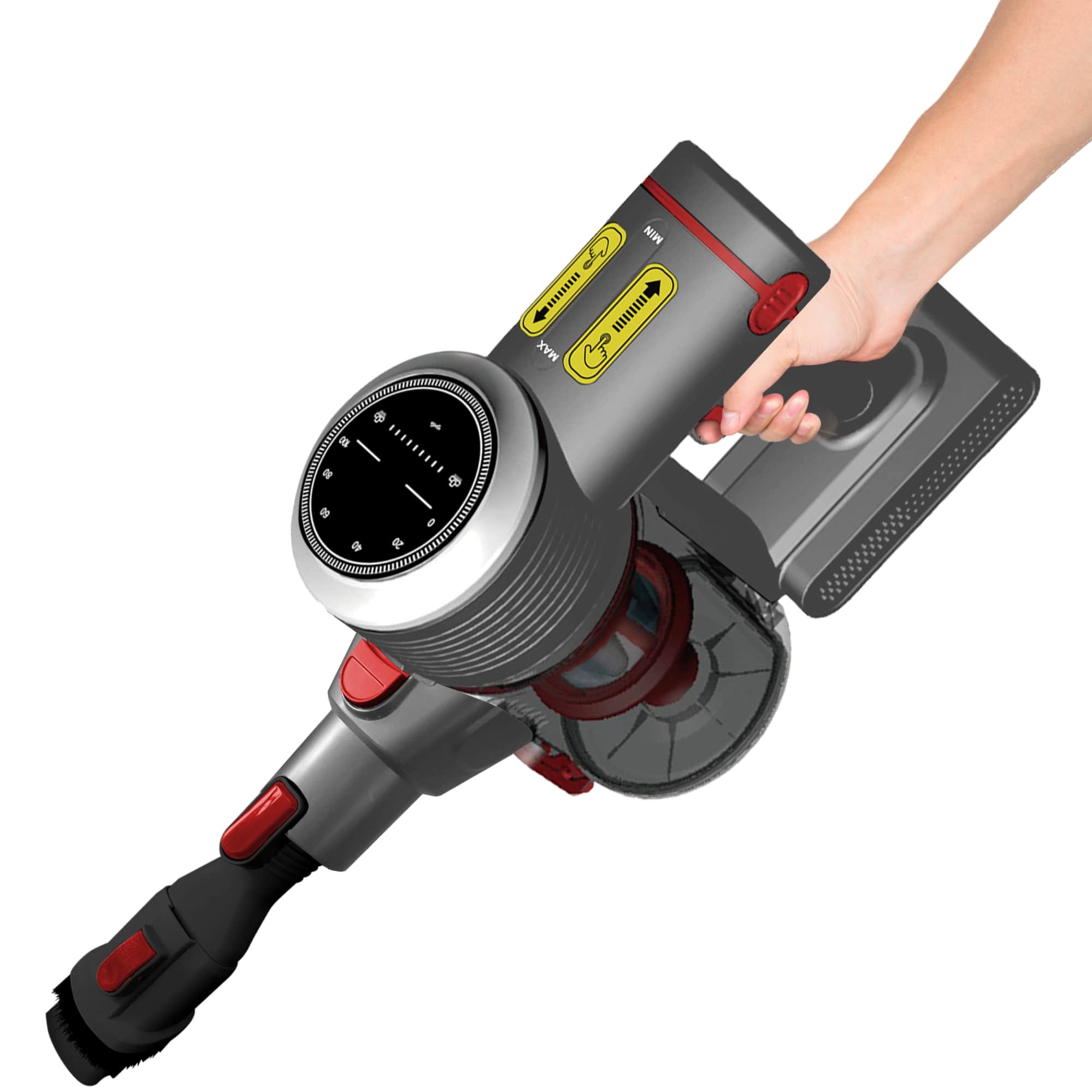 Aspirateur balai sans fil RED KNIGHT Rouge Aluminium 220W - 3