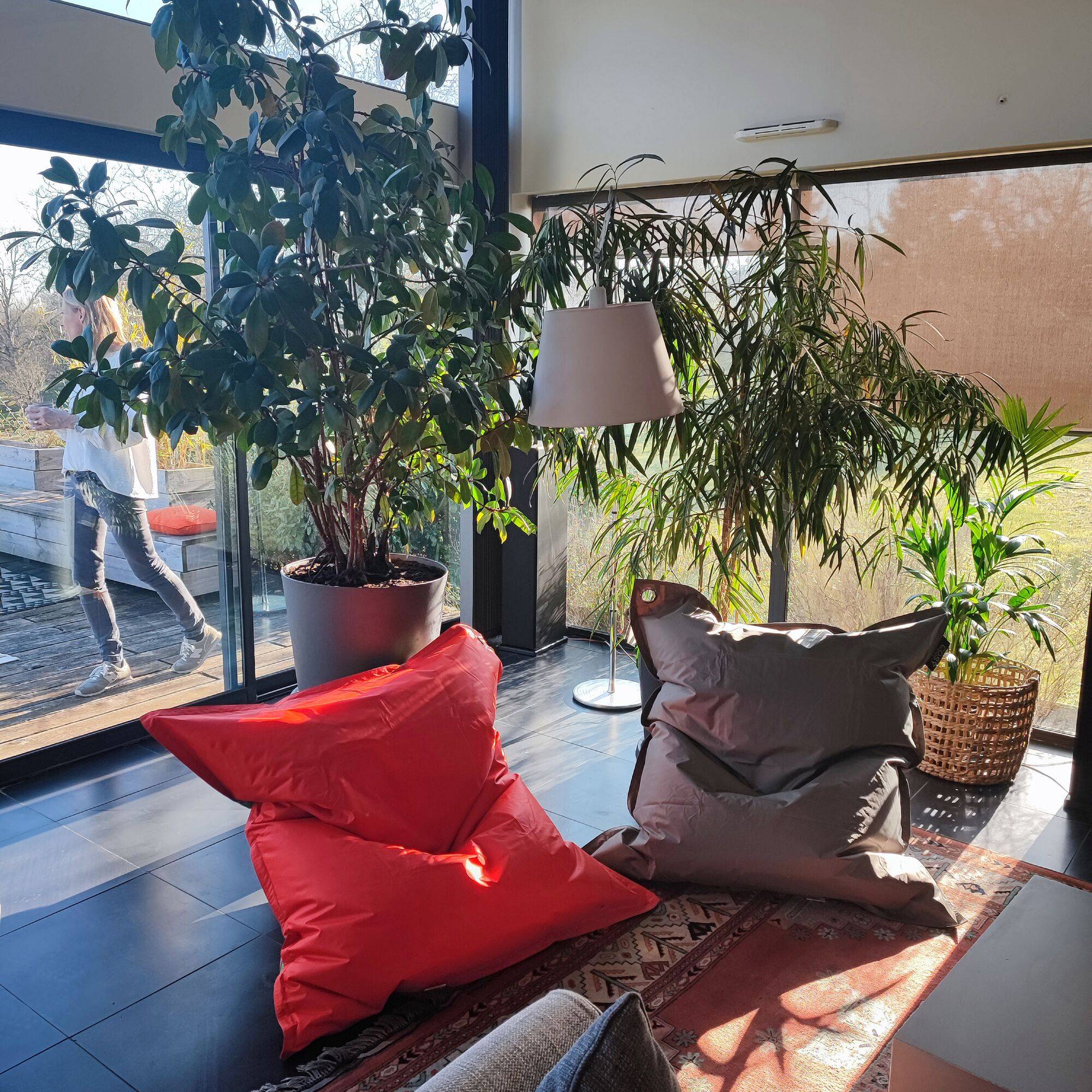 Pouf de sol rectangulaire 140 x 180 cm IN&OUT--Jaune Doré - 2