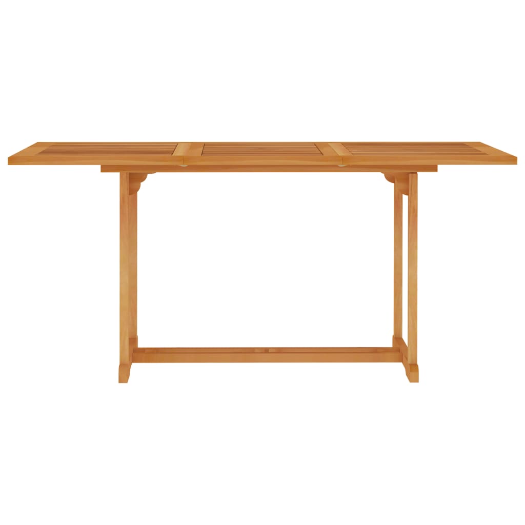 Table de jardin extensible rectangulaire en Teck Marron - 2