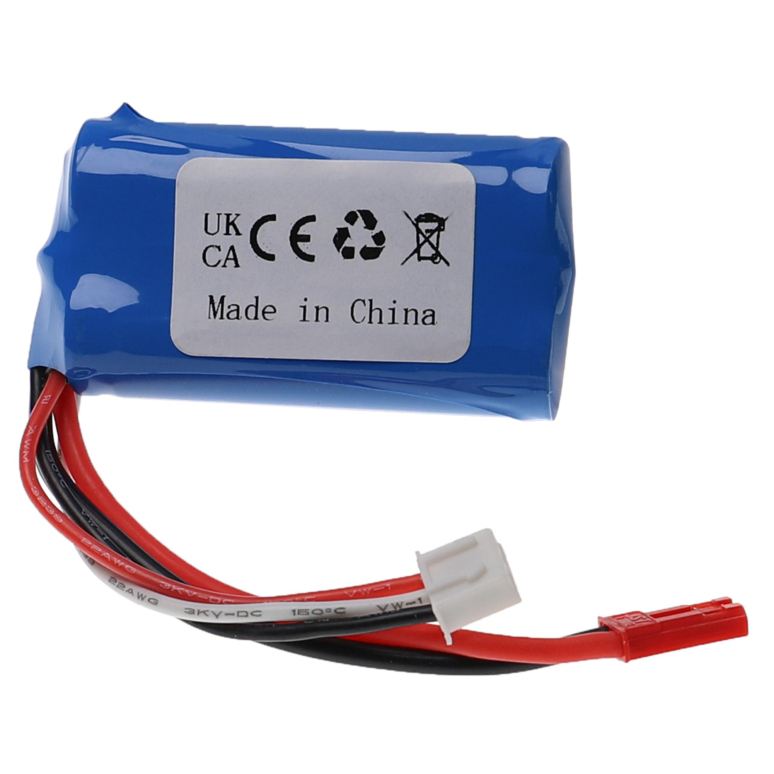 vhbw Batterie compatible avec Shuang Ma 7014E modéle RC (650mAh, 7,4V, Li-ion, 53 x 28,5 x 15 mm) - 5