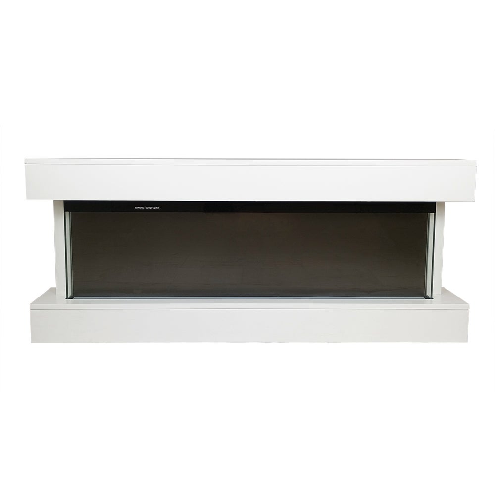 Tempo Style – kominek elektryczny ALARO PLUS | Energooszczędny, wbudowany piec ścienny z wentylacją, pilotem, timerem i akcesoriami (biały, 128 cm)