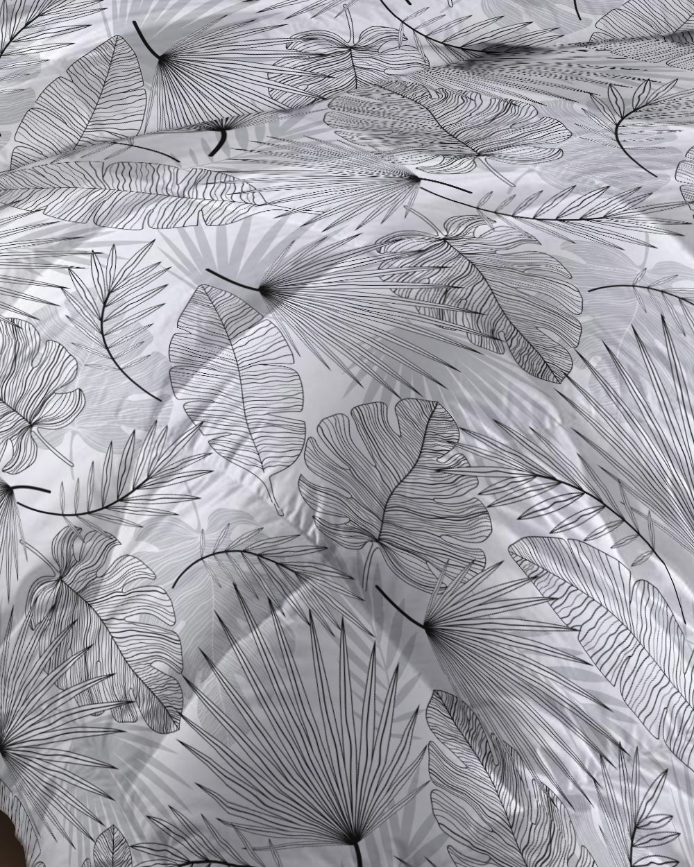 Couette microfibre 220x240 - Imprimée double-face - 550 grs/m2 - Olinda gris - 3