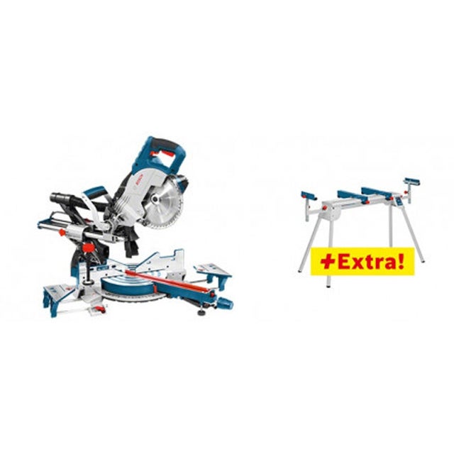 Scie à&nbsp;onglets radiale Ø216 mm GCM 8 SJL + Piétement GTA 2600 BOSCH 0615990FV8