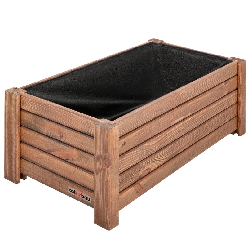 Skrzynka drewniana 60 cm donica doniczka ogrodowa osłona na kwiaty balkon - KOTARBAU