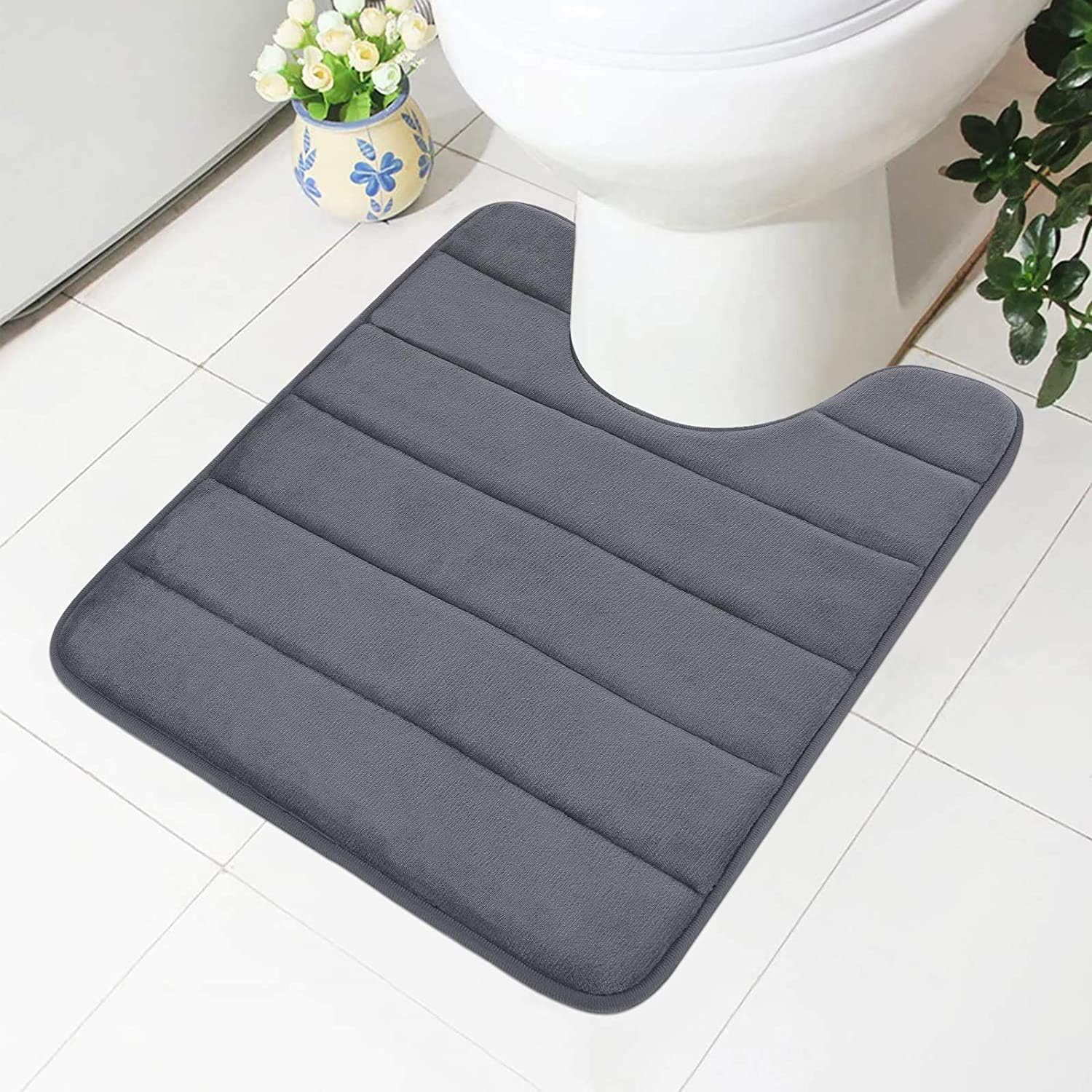 Tapis De Bain Lot De 3 Pièces Moderne Doux Antidérapant Contour WC Lavable Absorbant Fleurs Gris 87198606 Tapis De Bain Lot De 3 Pièces Moderne Doux Antidérapant Contour WC Lavable Absorbant Fleurs Gris 87198606