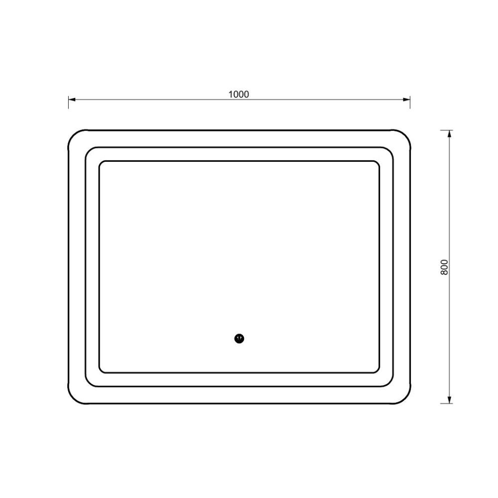 Meuble de salle de bain suspendu avec miroir tactile LED et 3 portes, lavabo en céramique, meuble design à faible encombrement 100 cm - Finition grise - 9