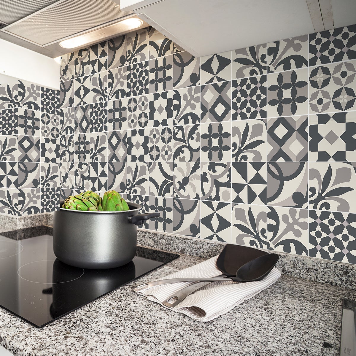 24 adesivi piastrelle di cemento azulejos urbellara - Sticker adesivo - adesivi murali - 24stickers20x20cm - 5