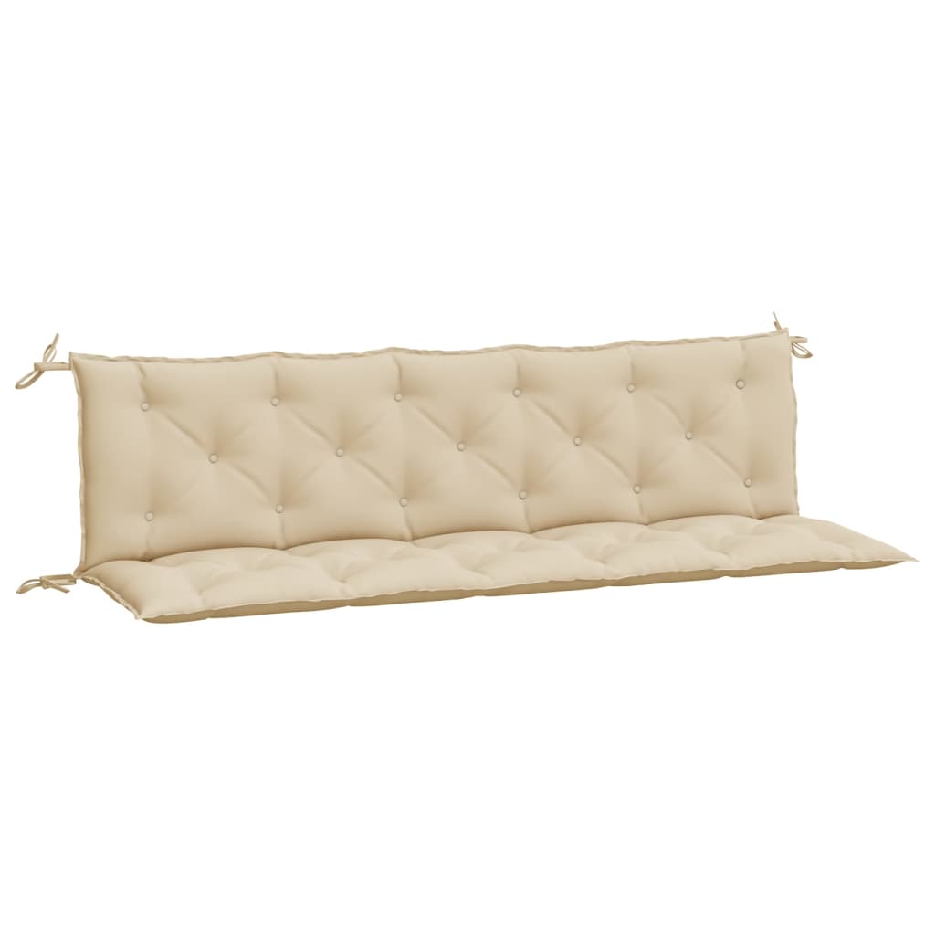 vidaXL Cojines de banco de jardín 2 uds tela Oxford beige 180x50x7 cm - 2