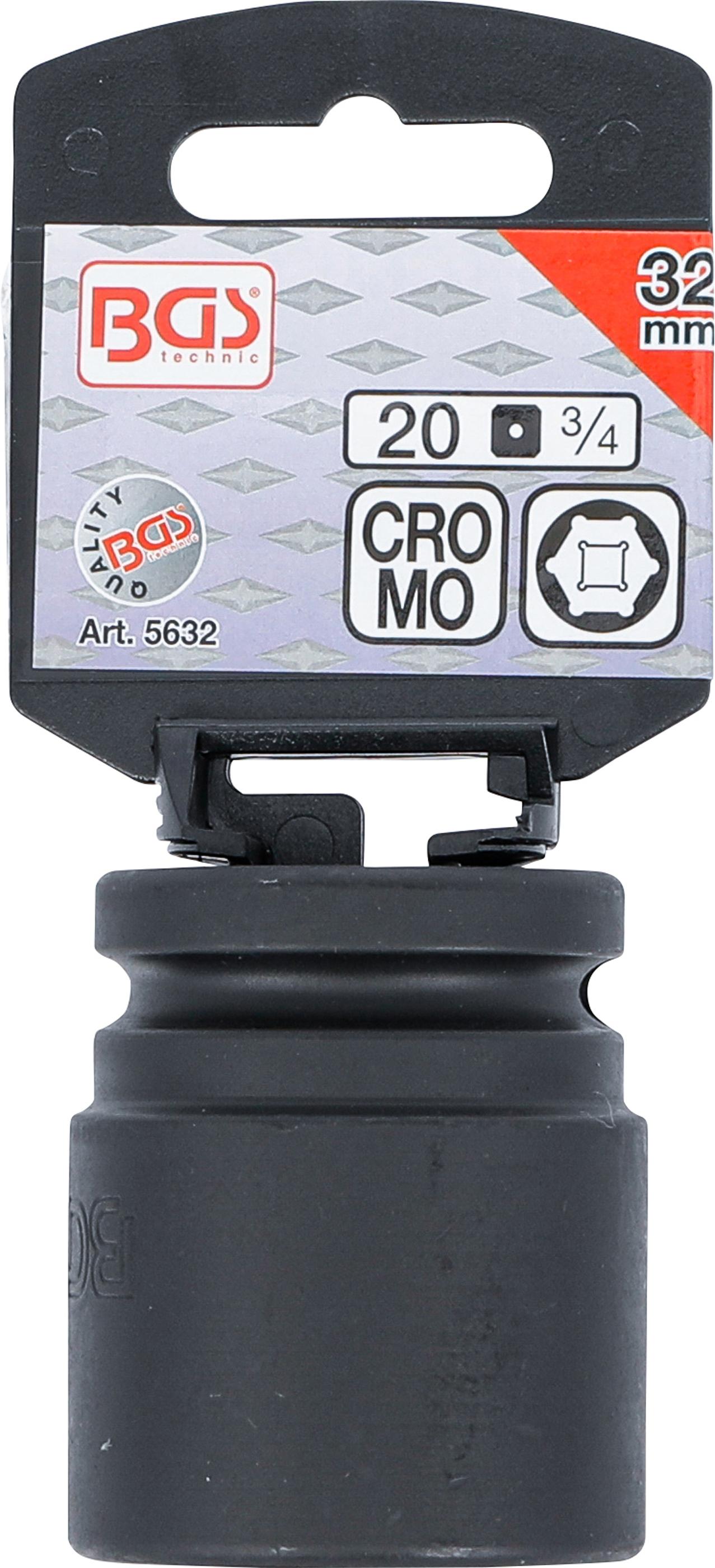 Douille à choc, six pans | 20 mm (3/4